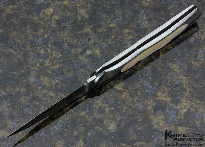 Warren Osborne Custom Knife Rainbow Pearl Shell Lockback - Image 5