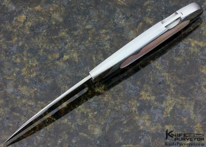 Warren Osborne Custom Knife Rainbow Pearl Shell Lockback - Image 4