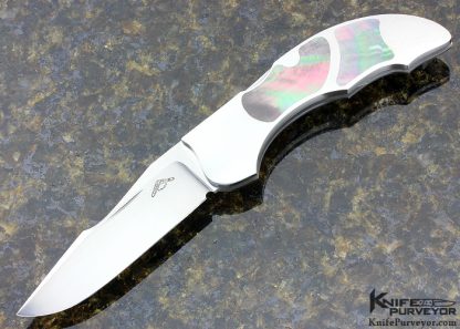 Warren Osborne Custom Knife Black Lip Pearl Interframe Front Lock "Prototype"