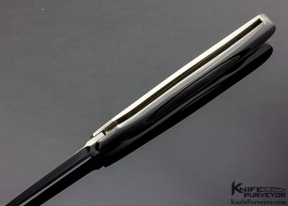 Warren Osborne Custom Knife Black Lip Tahitian Pearl Shell and Steel Interframe Lockback Dagger - Image 5