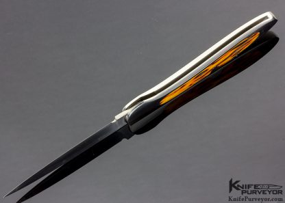 Warren Osborne Custom Knife Amber Jigged Bone Interframe Slipjoint - Image 6