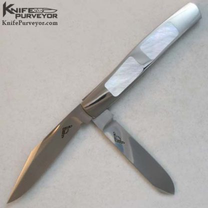 Warren Osborne Custom Knife Mother of Pearl Trapper Slipjoint