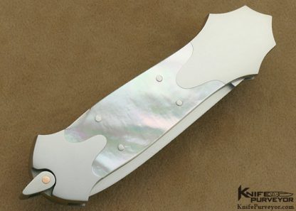 Warren Osborne Custom Knife #001 Mother of Pearl Shell Lockback Wing Dagger - Image 3