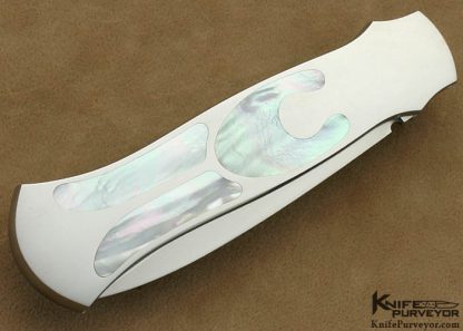 Warren Osborne Custom Knife Mother of Pearl Shell Assisted Opening Lever Release - Image 3