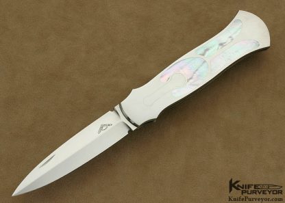 Warren Osborne Custom Knife Mother of Pearl Shell Assisted Opening Lever Release