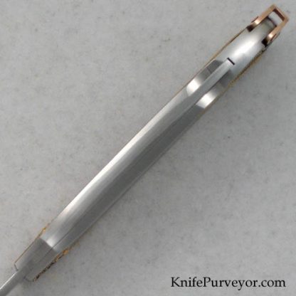 Warren Osborne Custom Knife Blacklip Pearl Lockback Engraved by Julie Warenski - Image 4