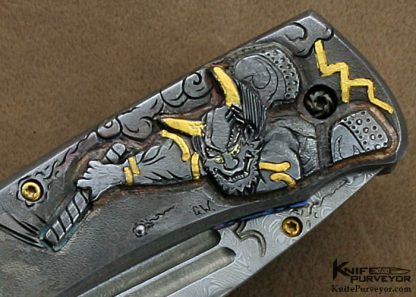 Glen Waters Custom Knives Carved Kokoro Linerlock - Image 5