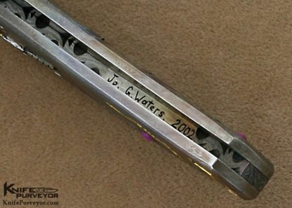 Glen Waters Custom Knives Carved Kokoro Linerlock - Image 8