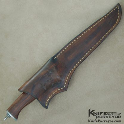 Wayne Valachovic Custom Knife Cocobolo Wood Forged Fighter - Image 3