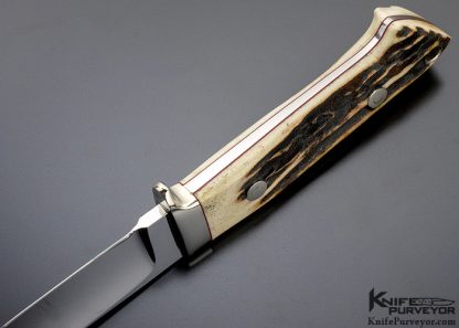 WC Davis Custom Knife Stag Drop Point Utility - Image 6
