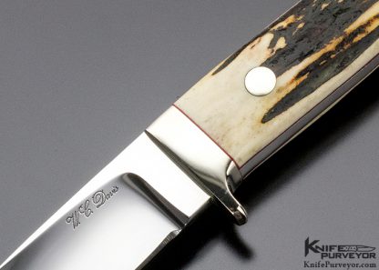 WC Davis Custom Knife Stag Drop Point Utility - Image 2
