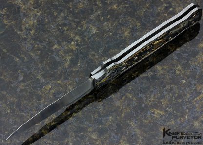 W.D. Pease Custom Knife "Price" Lockback Dagger Engraved By Lisa Tomlin - Image 4