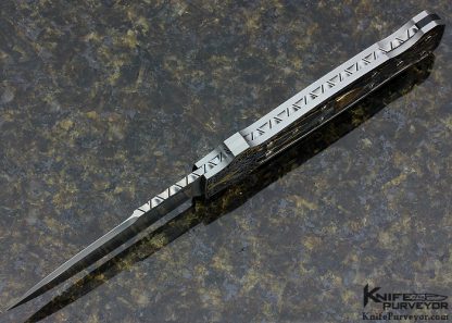 W.D. Pease Custom Knife "Price" Lockback Dagger Engraved By Lisa Tomlin - Image 3