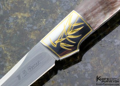 W.D Pease Custom Knife Brownlip Pearl Lockback - Image 3