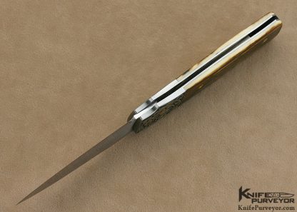 W.D. Pease Custom Knife Jere Davidson Engraved Side Lock Dagger - Image 6