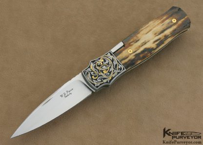 W.D. Pease Custom Knife Jere Davidson Engraved Side Lock Dagger