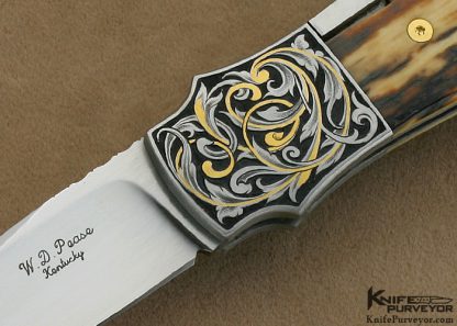 W.D. Pease Custom Knife Jere Davidson Engraved Side Lock Dagger - Image 2