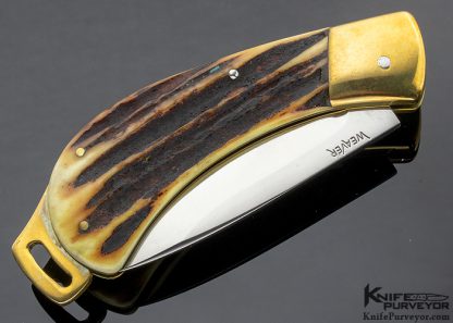 Weaver Custom Knife Stag Auto - Image 3
