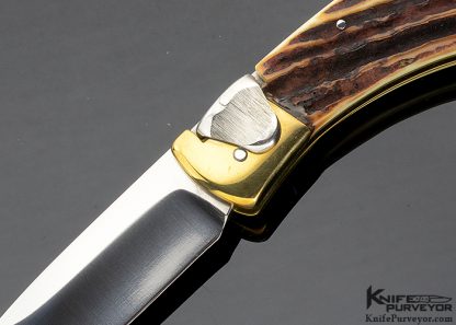 Weaver Custom Knife Stag Auto - Image 2