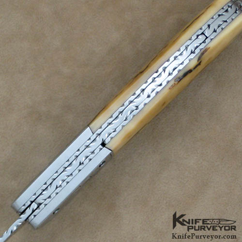 Mike Whiskers Allen's Custom Knife Sole Authorship Engraved Bolster Release Auto - Image 4