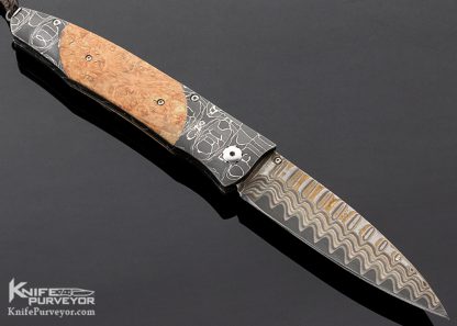 William Henry Custom Knife B30 Gentac Ranchero Damascus and Box Elder Burl Limited Edition 18 of 50 - Image 4