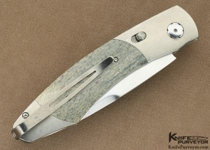 William Henry Custom Knife B12 Auto With Mammoth Bone Button Lock - Image 3