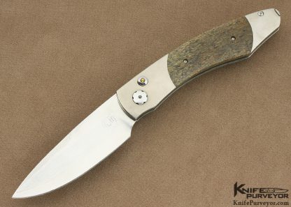William Henry Custom Knife B12 Auto With Mammoth Bone Button Lock