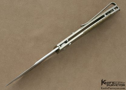 William Henry Custom Knife B12 Auto With Mammoth Bone Button Lock - Image 5