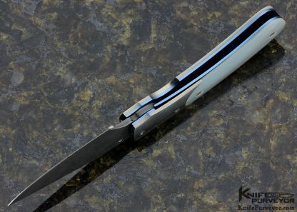 William Henry Custom Knife Mother of Pearl and Titanium Bolster Linerlock - Image 5