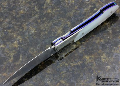 William Henry Custom Knife Mother of Pearl and Nickle Silver Linerlock - Image 5