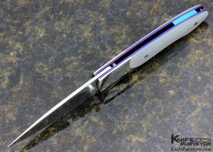 William Henry Custom Knife Mother of Pearl and Nickle Silver Linerlock - Image 4