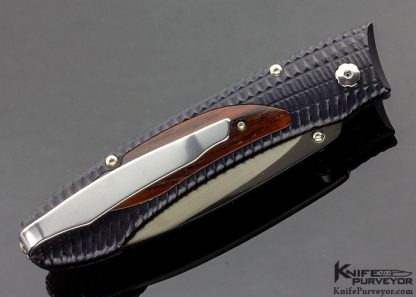 William Henry Custom Knife E6-1 EDC Buttonlock with Aluminium Scales and Cocobolo Inlay - Image 3