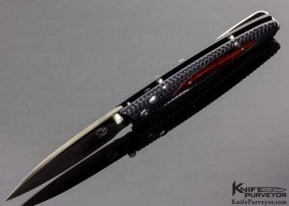 William Henry Custom Knife E6-1 EDC Buttonlock with Aluminium Scales and Cocobolo Inlay - Image 4