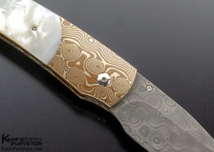 William Henry Custom Knife  B15 Meridian Mokume and Mother of Pearl - Image 4