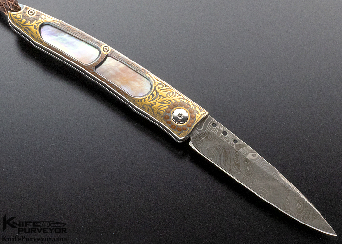 William Henry Custom Knife B06 2009 One of a Kind Ventana Brown Lip Pearl and Koftgari - Image 3