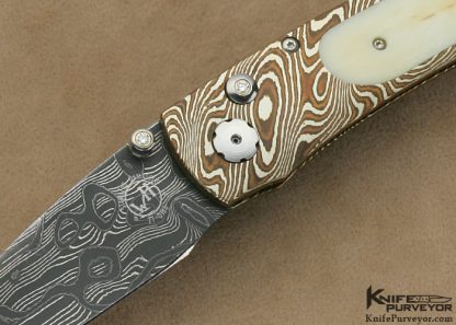 William Henry Custom Knife Stainless Damascus T09 Custom Linerlock - Image 2
