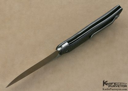 J.L. Williams Custom Knife Carbon Fiber Slim Meridian Rhino Flipper Linerlock - Image 5