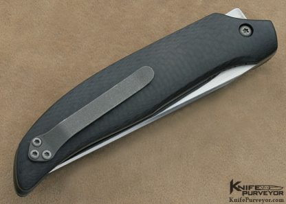J.L. Williams Custom Knife Carbon Fiber Slim Meridian Rhino Flipper Linerlock - Image 3