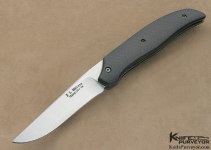 J.L. Williams Custom Knife Carbon Fiber Slim Meridian Rhino Flipper Linerlock