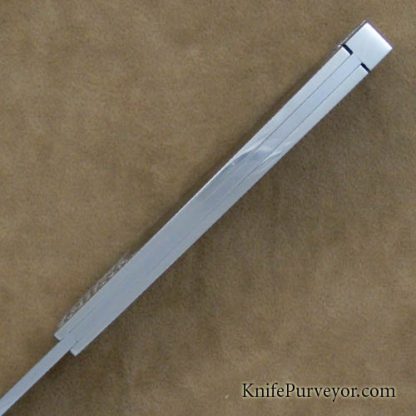 Willie Paulsen Custom Knife Blacklip Pearl Engraved Tail Lock - Image 4