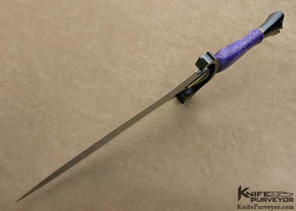 Willie Rigney Custom Knife Julie Warenski Engraved Charoite Presentation Dagger - Image 5