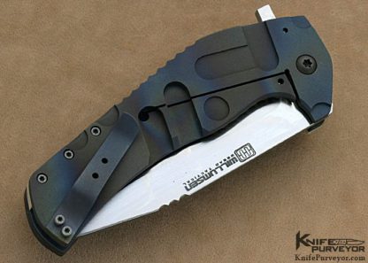 Mikkel Willumsen Custom Knives "Trick Perock" Machined Titanium & G-10 IKBS Flipper Frame Lock - Image 3