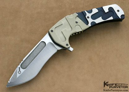 Mikkel Willumsen Custom Knives "Trick Perock" Machined Titanium & G-10 IKBS Flipper Frame Lock