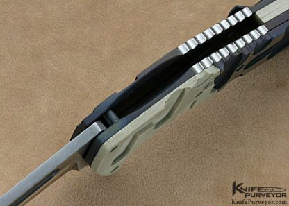 Mikkel Willumsen Custom Knives "Trick Perock" Machined Titanium & G-10 IKBS Flipper Frame Lock - Image 5