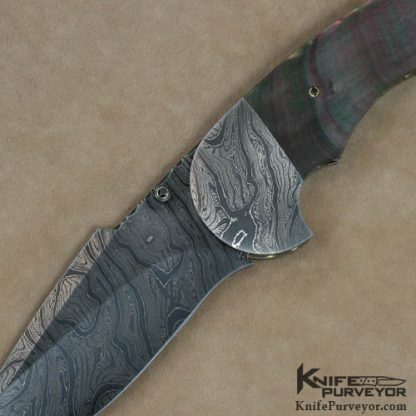 Stan Wilson Custom Knife Blacklip Pearl Advisor Linerlock - Image 2