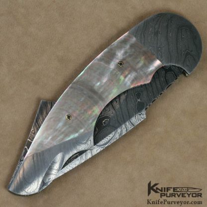 Stan Wilson Custom Knife Blacklip Pearl Advisor Linerlock - Image 3