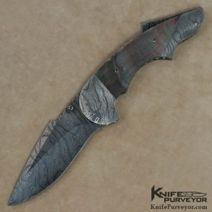 Stan Wilson Custom Knife Blacklip Pearl Advisor Linerlock