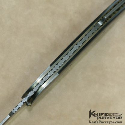 Stan Wilson Custom Knife Blacklip Pearl Advisor Linerlock - Image 4