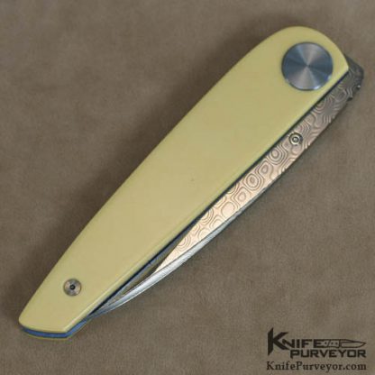 Christian Wimpff Custom Knife Damascus & Micarta Linerlock - Image 3