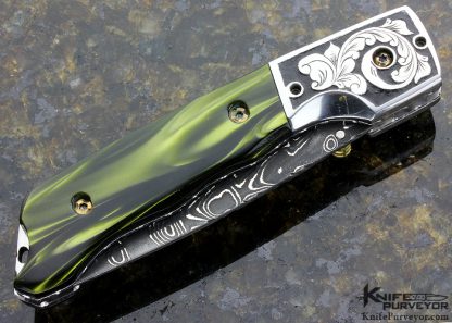 Mike "Wiskers" Allen Custom Knife Assisted Open Engraved Lockback - Image 3